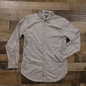 Eddie Bauer Classic Fit Button-Down Shirt Men’s Medium Gray Cotton Casual